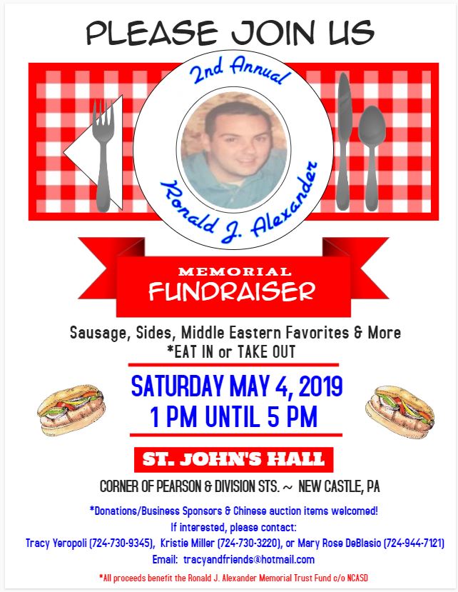 Please join us for the 2nd annual Ronald J Alexander Memorial Fundraiser